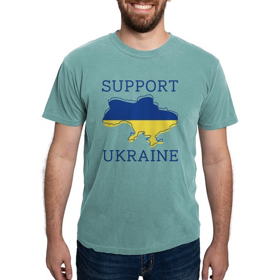 CafePress - Support Ukraine Mens Comfort Colorsâ® Shirt - Mens Comfort Colors Shirt
