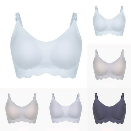 Fashion Saving Nexjvus Nursing Bras for Breastfeeding Button Bra Size M-XL