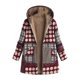 thumbnail image 3 of Abrigo con capucha de manga larga de talla grande para mujer con estampado de forro polar (rojo vino 3XL) Ndcxsfigh Para estrenar, 3 of 3