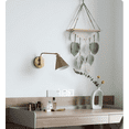 thumbnail image 6 of JOWBOOW Boho Macrame Hanging Shelf with Woven Leaves, Rustic Wood Floating Storage Display & Plant Wall Decor for Bedroom, Living Room, Nursery, 6 of 12
