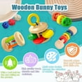 thumbnail image 3 of 9 Pcs Wooden Rabbit Toys for Indoor Bunnies, Safety Bunny Chew Toys, Multi-Colored Rabbit Teeth Grinding Toys for Chinchillas Hamsters Guinea Pigs Gift, 3 of 7