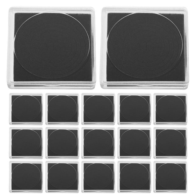 MOVTOTOP 20PCS Small Square Coin Organizer Case With Adjustable Inner Pads Coin Storage Box For Coin Collection Display Protection Home Travel