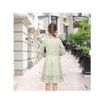 thumbnail image 5 of Sunny Fashion Girls Dress Crochet Lace Yoke Eyelet Knit Elegant Wedding Church Party Holiday 6 Years, 5 of 6