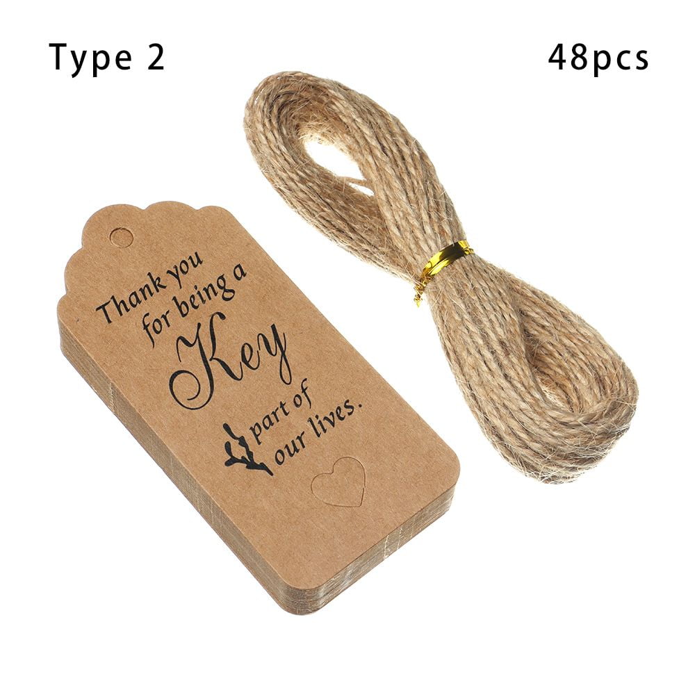 48PCS Wrapping Festival Favors DIY Package Hollow Heart Decorative Hang