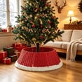 thumbnail image 4 of Woven Rattan Christmas Tree Collar Basket, Multicolor, Style A, for living room, entryway, party and Christmas tree decor, 4 of 6