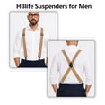 thumbnail image 4 of HBlife Heavy Duty Suspenders for Men, 2” Wide Adjustable X-Back Suspenders with Strong Metal Clips for Work Pants, Jeans & Big and Tall Men, 4 of 7
