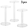 thumbnail image 2 of Coofit 3PCS Acrylic Pedestal Riser Round Watch Pedestal Display Stand for Jewelry, 2 of 10