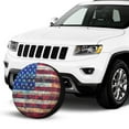 thumbnail image 2 of KAKALAD American Flag 4th Of July Star And Stripe Spare Tire Cover Universal Car Vehicle Tools For Rv SUV Truck Camper Travel Trailer Accessories Buckle 16” Inch, 2 of 6