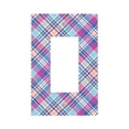 thumbnail image 1 of DouZhe 1-Gang Decorator/Rocker Wallplate, Pastel Plaid Checkered Decorative Wall Plates, 1 of 7