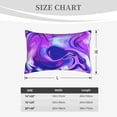 thumbnail image 2 of Salouo Swirl Print Blue Purple1 Print Print Pillow Case Cover,Wrinkle-Free Bed Pillow Cover Pack of 1 Home Decor Fade-Resistant and Stain-Resistant ,Pillows Not Included -20"x30", 2 of 8