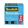 thumbnail image 3 of Removable Tape 1" Core, 0.75" x 36 yds, Transparent, 2/Pack, 3 of 6