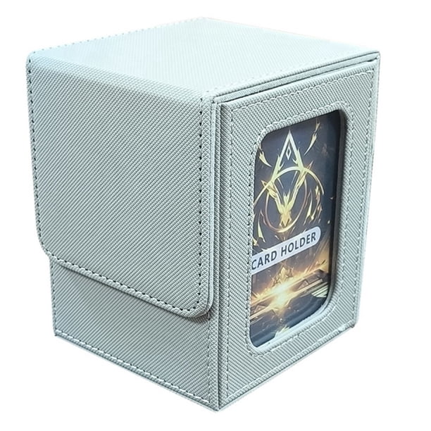 Caja De ExhibicióN De Tarjetas, Caja De Tarjetas Adecuada Para 100 Tarjetas De Doble , Caja De Almacenamiento De Tarjetas PortáTil De Gran Capacidad, F