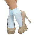 thumbnail image 7 of ToBeInStyle Womens Classic Opaque Nylon Anklet Fashion Novelty Socks - Baby Blue, 7 of 7