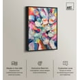 thumbnail image 3 of Some Rainbow Petals Retro Modern Abstract Canvas Wall Art by Art Remedy, Black Floater Frame, 10"x15", 3 of 8