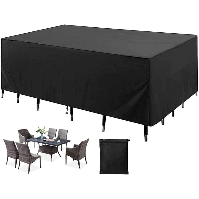 Patio Furniture Covers, 420D Oxford Fabric Patio Furniture Protector, 100% Waterproof Dustproof Snowproof Couch Protector UV Protection Rip Resistant Protective for Outdoor Tables and Chairs