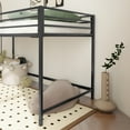 thumbnail image 5 of Llinc Store Junior Twin Loft Bunk Bed Black with Cinnamon Wood Shelf Twin Bed Fream, 5 of 7