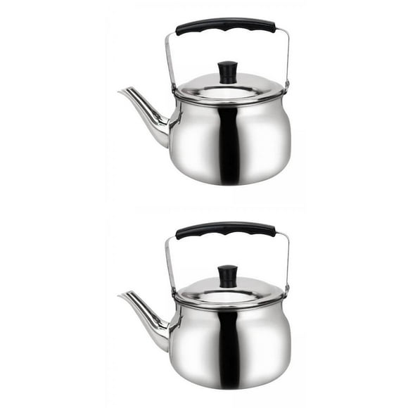 2 Piezas para Acampar Libre, Picnic, Hervidor de Agua, Cafetera, Cocina, Cocina perfecl Hervidor de agua de acero inoxidable