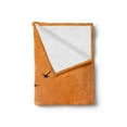 thumbnail image 2 of Birds Soft Flannel Fleece Throw Blanket, Bird Migration over Desert Autumn View at Sunset Evening Seasonal Picture Print, Cozy Plush for Indoor and Outdoor Use, 60" x 80", Orange Black, by Ambesonne, 2 of 5