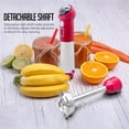 thumbnail image 6 of OVENTE Cordless Immersion Hand Blender, 300W Rechargeable Handheld Portable Stick Mixer with Speed Pulse Activating Sensor and Stainless Steel Blades for Smoothies, Shakes or Baby Food, Red HR995R, 6 of 6