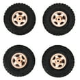 thumbnail image 4 of 4 neumáticos de goma de 1 pulgada, llantas de aleación de aluminio aptas para Axial SCX24 90081 AXI00001 AXI00002 1/24 Crawler CarEarth amarillo, 4 of 8