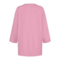 thumbnail image 5 of NinXxx Women's Basic Button Down Round Neck Soft Breathable Everyday Top Pink S, 5 of 5