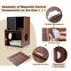 thumbnail image 5 of Cat Litter Box Enclosure Cat House Side Table with Divider Cats Furniture Cabinet Sliding Door Pet Supply Storage Room Indoor ShopWise Round, 5 of 8