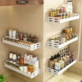 thumbnail image 3 of Spice Racks Spice Rack Wall Mount Perforation-Free Multifunctional Bathroom Kitchen Household Car Storage Rack,B,15.74in, 3 of 6