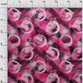 thumbnail image 3 of oneOone Cotton Silk Fuschia Pink Fabric Abstract Craft Projects Decor Fabric Printed By The Yard 42 Inch Wide, 3 of 5
