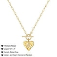thumbnail image 2 of TINGN Heart Initial Necklaces for Women 14K Gold Plated CZ Heart Initial Necklaces, 2 of 5