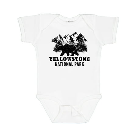 

Inktastic Yellowstone National Park with Bear Mountains and Trees Boys or Girls Baby Bodysuit