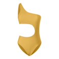 thumbnail image 5 of Glisme One Piece Swimsuit Women Bikini Solid Color Bathing Suits Swimwear Regular Fit Beachwear Yellow, 5 of 5