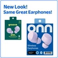 thumbnail image 4 of onn Bluetooth Wireless Earphones w/Charging Case and Touch Controls, Lilac, 4 of 8