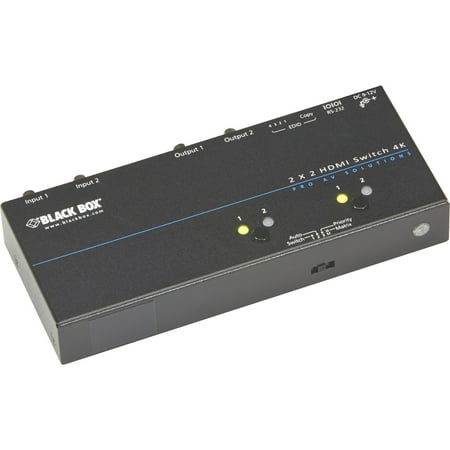 UPC: 0822088079439 | Black Box 4K HDMI Matrix Switch – 2 x 2