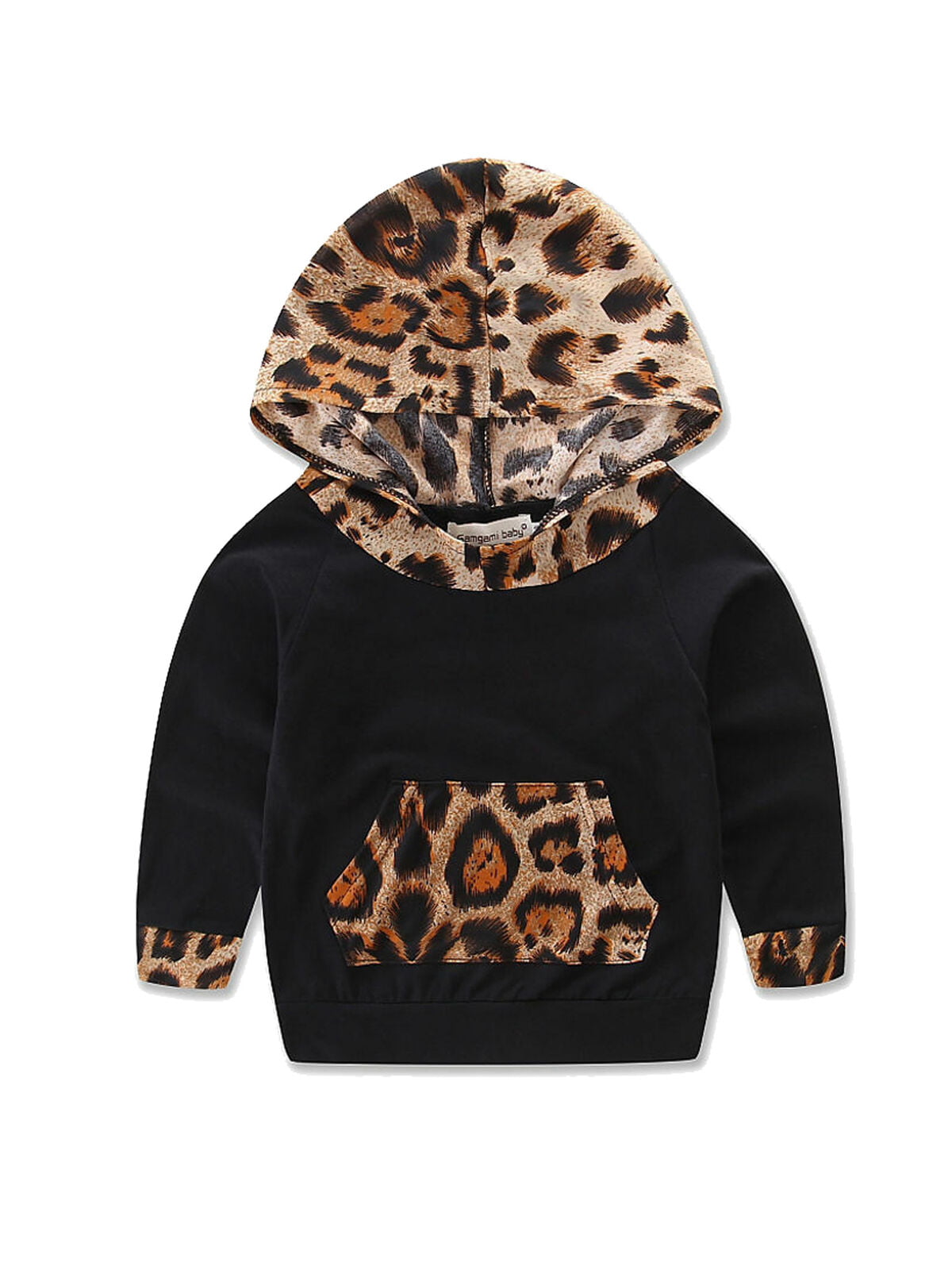 Newborn Kid Baby Girl Leopard print Clothes Tops T Shirt Pants Tracksuit Outfits 