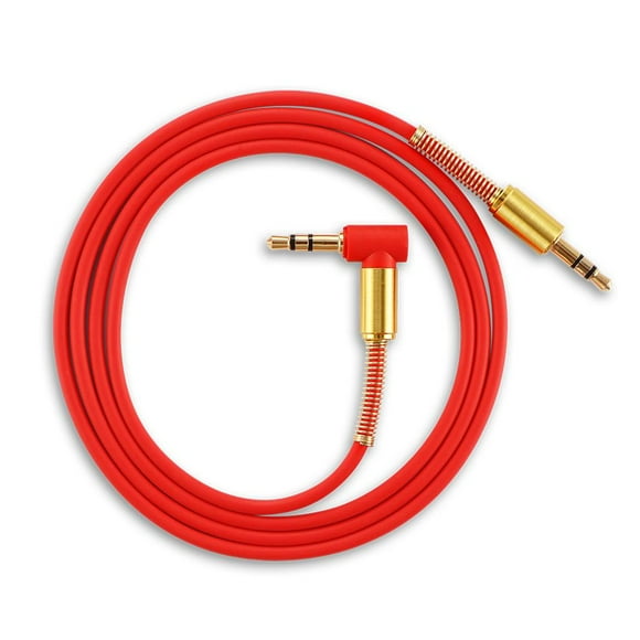 Scienceny Cable de audio auxiliar para automóvil Conector de 3,5 mm a HIFI Cable de audio estéreo universal con ángulo de 90 grados Paneles de instrumentos para automóviles No.2 Scienceny VI008652-02