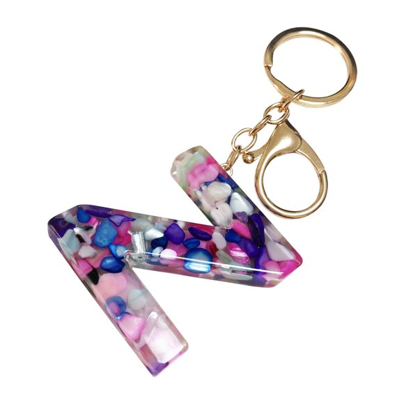 Llaveros para mujer, llavero de billetera, llavero de auto, lindo llavero para el Día de la Madre, llavero creativo personalizado con cierre de 26 letras en inglés, llavero con letras.