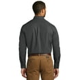thumbnail image 2 of Port Authority Adult Male Men Plain Elbow Sleeves Shirt Graphite Large, 2 of 4
