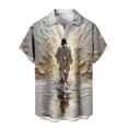 thumbnail image 6 of jowamay Christian Shirts for Men Jesus Print Fashion Hawaiian Shirt Casual Button Down Clothes for Beach Travel, 6 of 9