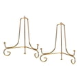 thumbnail image 1 of Unique Bargains 2Pack 4 Inch Plate Stands for Display Iron Folding Easel Plate Holders, Gold, 1 of 5
