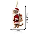 thumbnail image 3 of 2026 Christmas Home Party Decoration Christmas Flat Acrylic Ornaments Cute Mini Hanging Pendants Xmas Tree Decorations Car Interior Rearview Mirror Hanging Decor Festive Small Gift For Holiday, 3 of 7