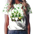 thumbnail image 4 of Aayomet Women St Patricks Day Round Neck Short Sleeve Shirt Irish Graphic Tops (Dark Green, S), 4 of 6