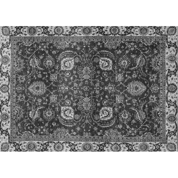 Ahgly Company Indoor Rectangle Abstract Gray Modern Area Rugs, 8' x 10'