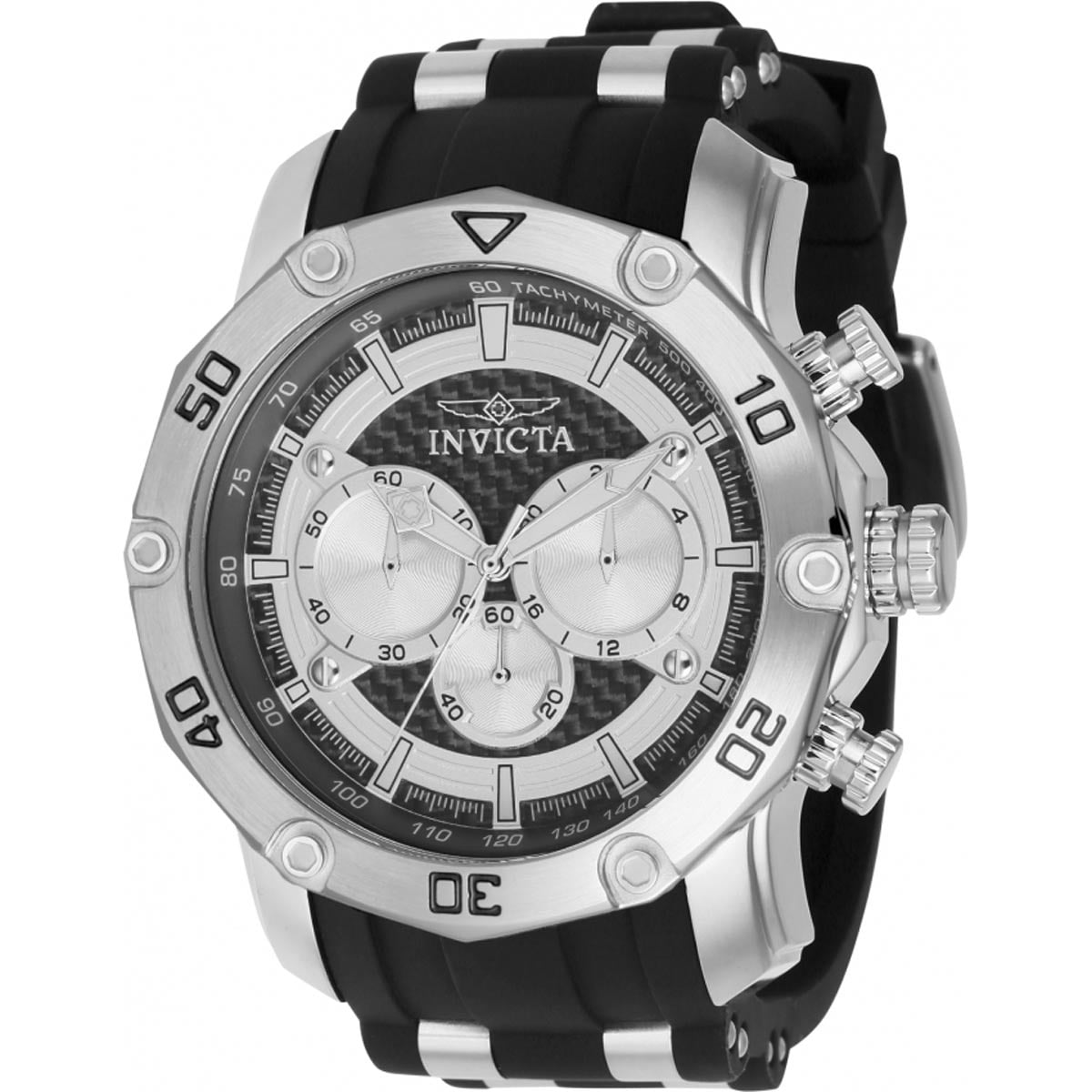 Invicta 37718 Men s Pro Diver Grey and Silver Dial Chrono Watch Walmart