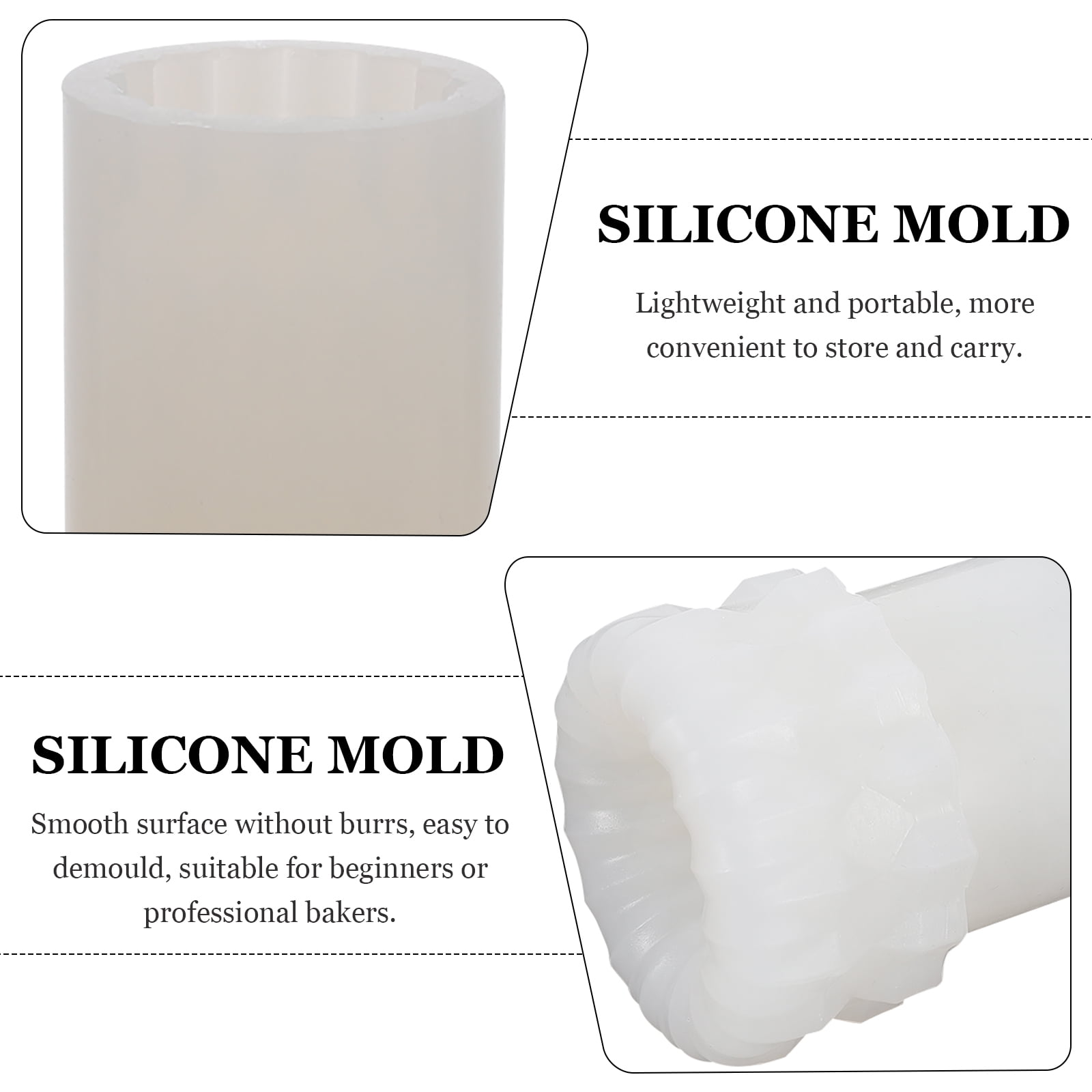 Hemoton 2pcs Aromatherapy Plaster Model Crafts Making Mould Silicone Vase Candle Making Mold