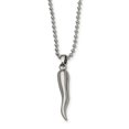thumbnail image 1 of Collier en Acier Inoxydable de 22 Po en Corne d'Italie, 1 of 1