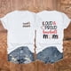 thumbnail image 2 of Camisetas de Manga Corta para las Mujeres Carta Impresa Doble Cara Suelta Tee, Casual Vintage Verano Top Mujeres, 2 of 3