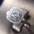 thumbnail image 5 of K-KED 925 Silver Rings Clear Zircon Crystal Ring Womens Men's Retro Fashion Jewelry-7, 5 of 6