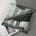 thumbnail image 7 of nygtbtfer  Landscape Decorative Throw Pillow Case Pack of 2, Brooklyn New York USA Landmark Bridge Street with Cars Photo, Cushion Cover for Couch Living Room Car,  Charcoal Grey White, 7 of 7