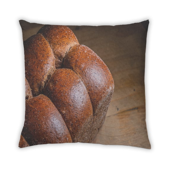 Ahgly Company Foods Bread Outdoor Throw Pillow, 18 inch by 18 inch