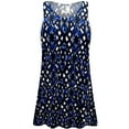 thumbnail image 1 of Plus size 8x Women Sleeveless Black Diamond Print Tunic Tops Casual Loose Fitting Flowy Shirts Blouses, 1 of 2